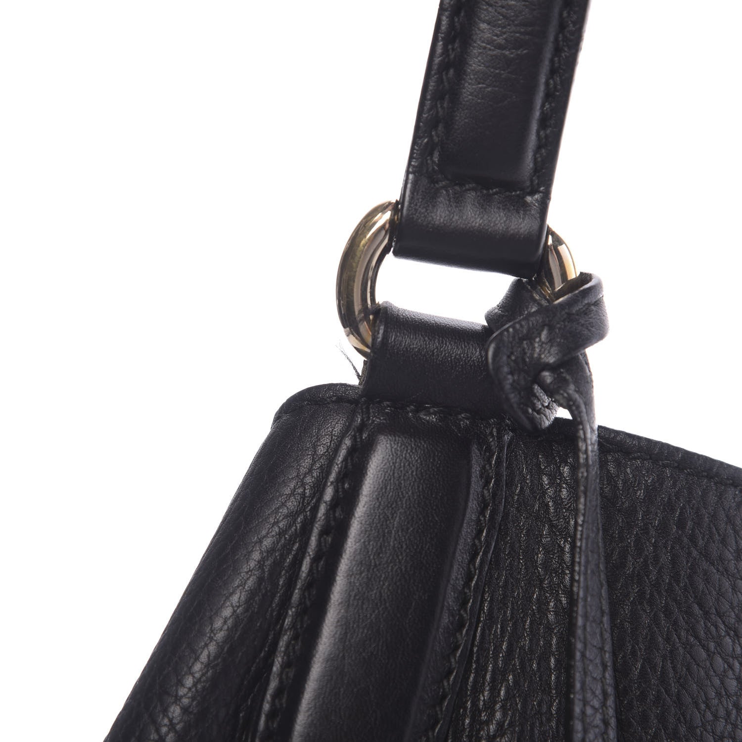 Gucci Pebbled Calfskin Medium Soho Shoulder Bag Black 8 of 19