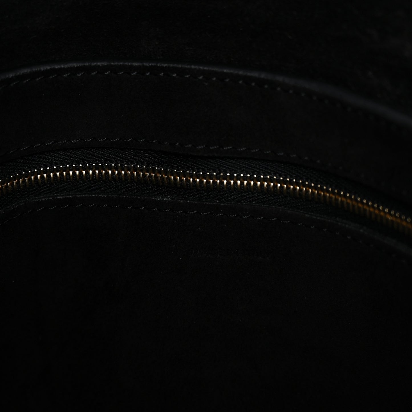 Soft Grained Calfskin Sangle Bucket Bag Black