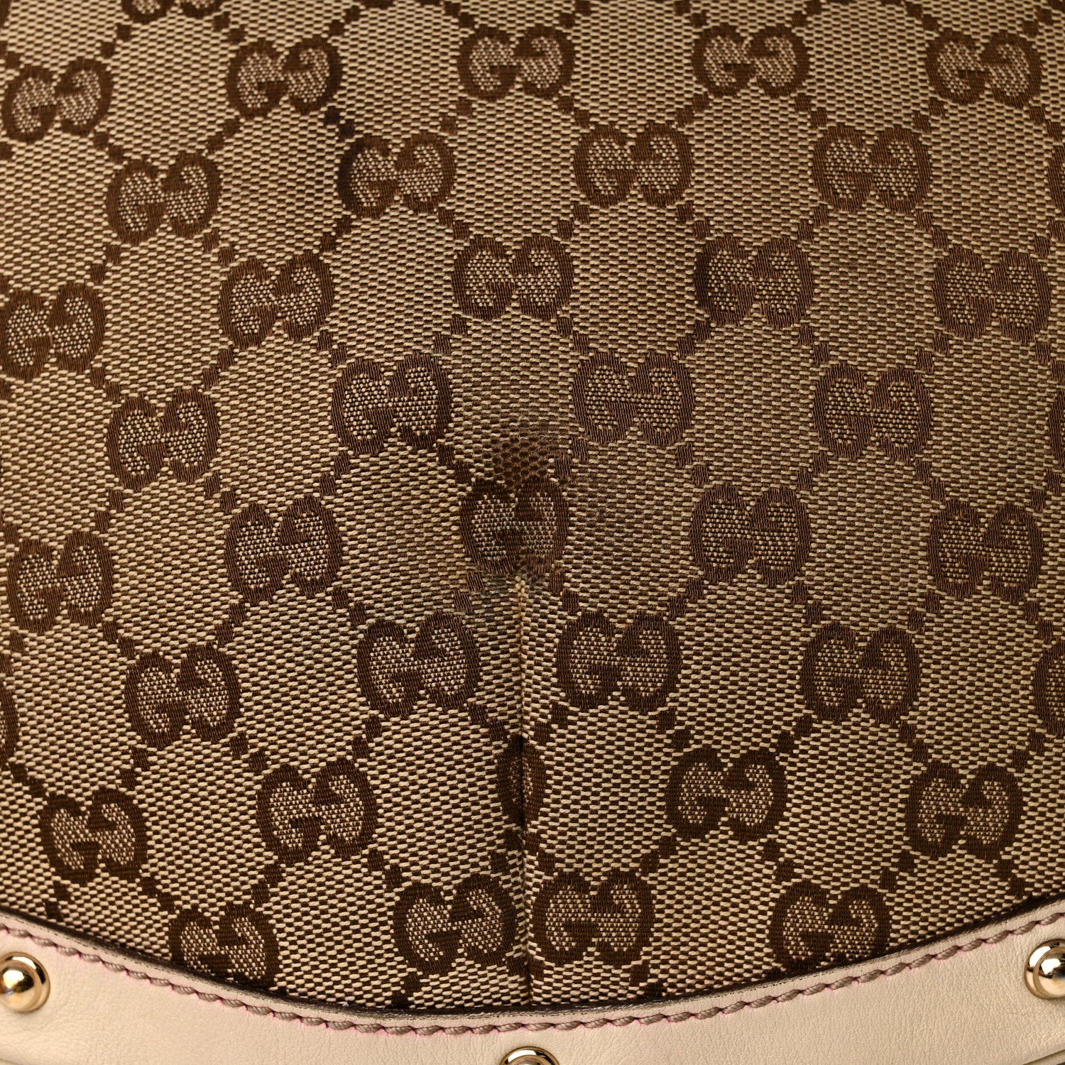 Gucci Monogram Large Biba Studded Hobo Off White 15 of 20