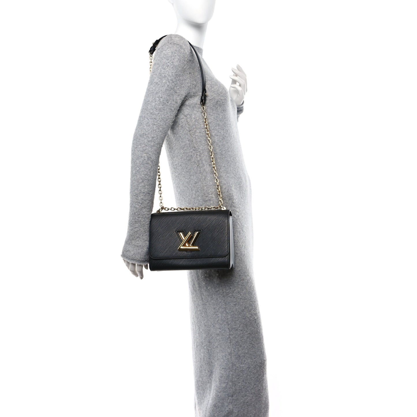 Epi Twist Shoulder Bag MM Black