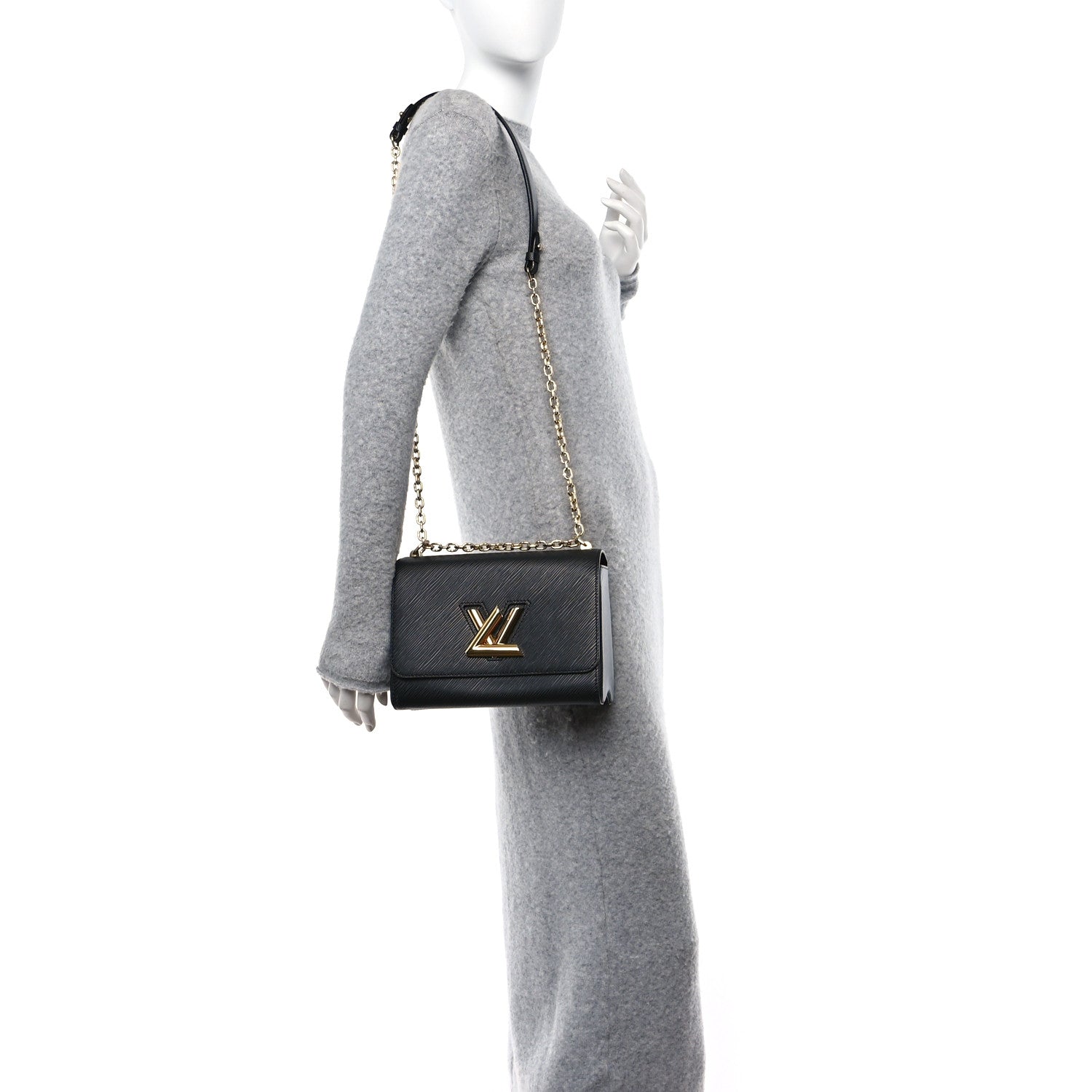 Louis Vuitton Epi Twist Shoulder Bag MM Black 2 of 11