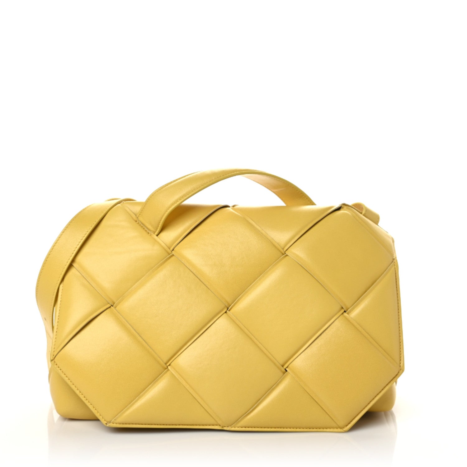Bottega Veneta Nappa Intreccio Padded Top Handle Shoulder Bag Corn 1 of 11
