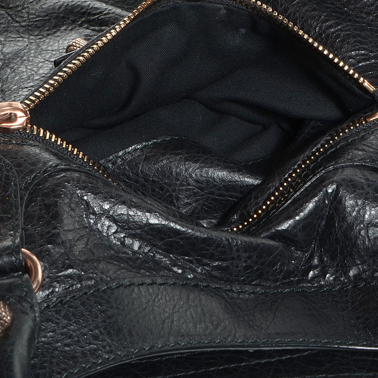 Agneau Giant 12 Rose Gold Hardware City Black