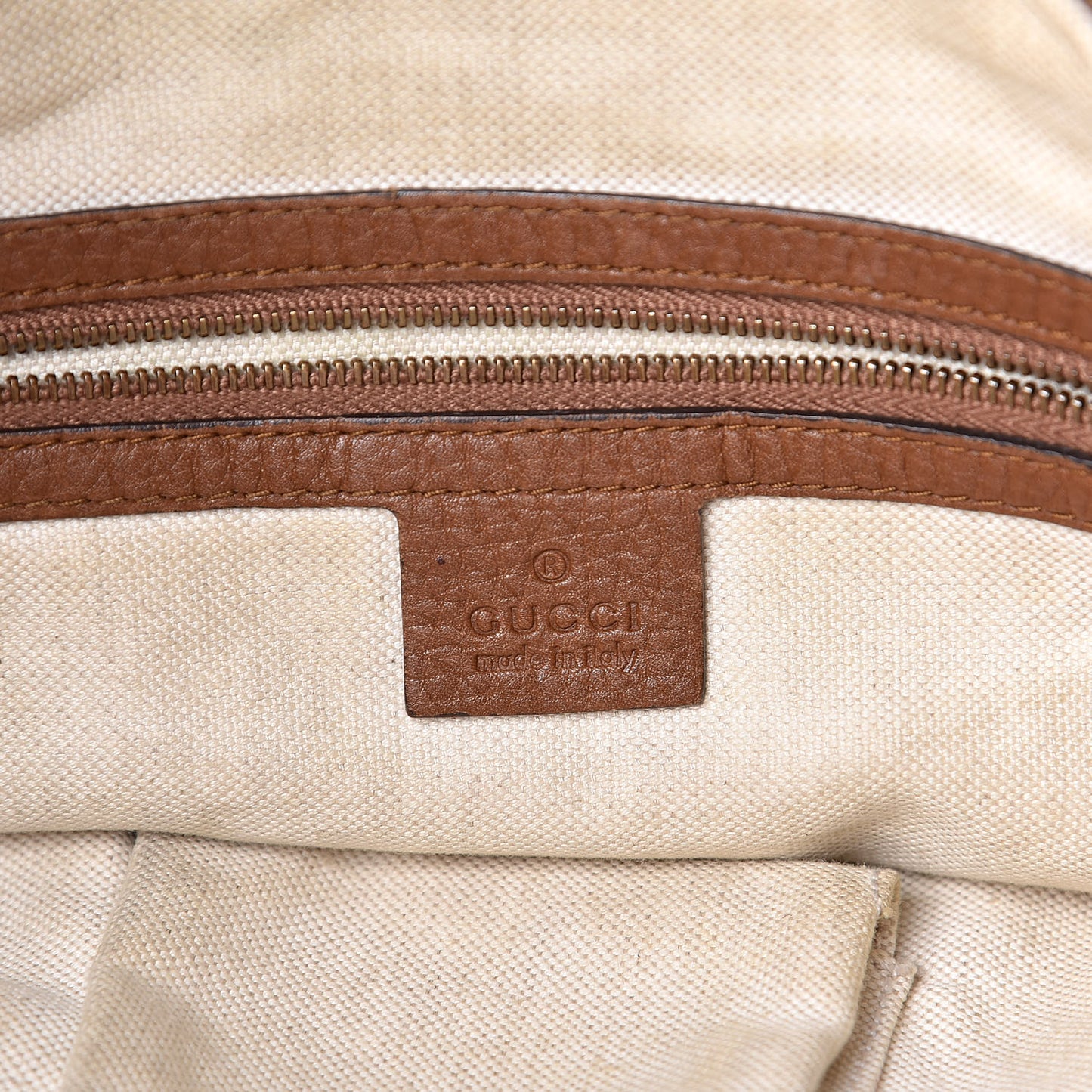 Pebbled Calfskin Ride Medium Top Handle Bag Brown