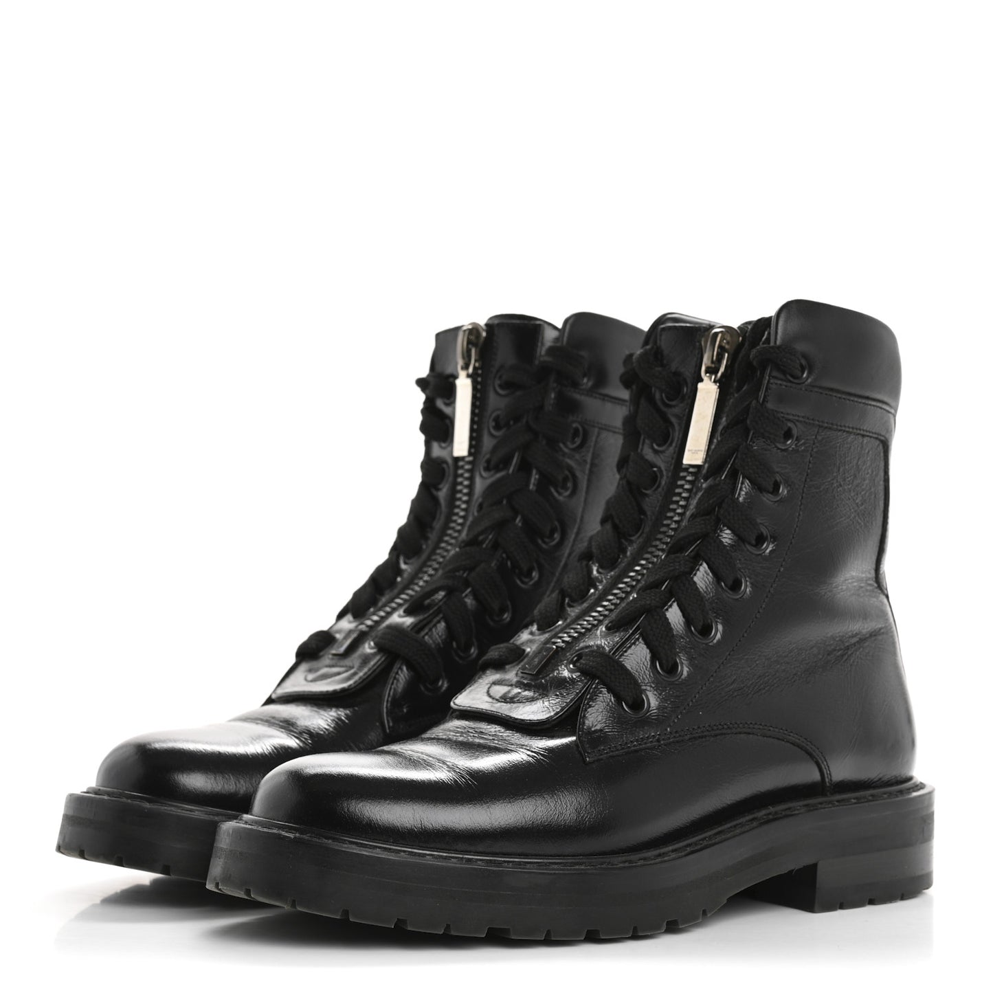 Calfskin William Double-Laced Boot 35 Black