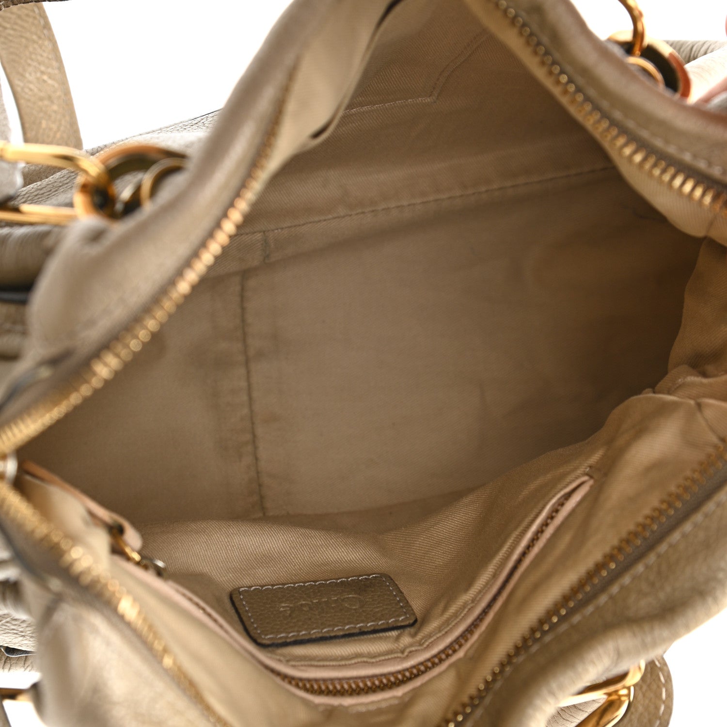 Chloe Calfskin Medium Paraty Barbour Khaki 4 of 13