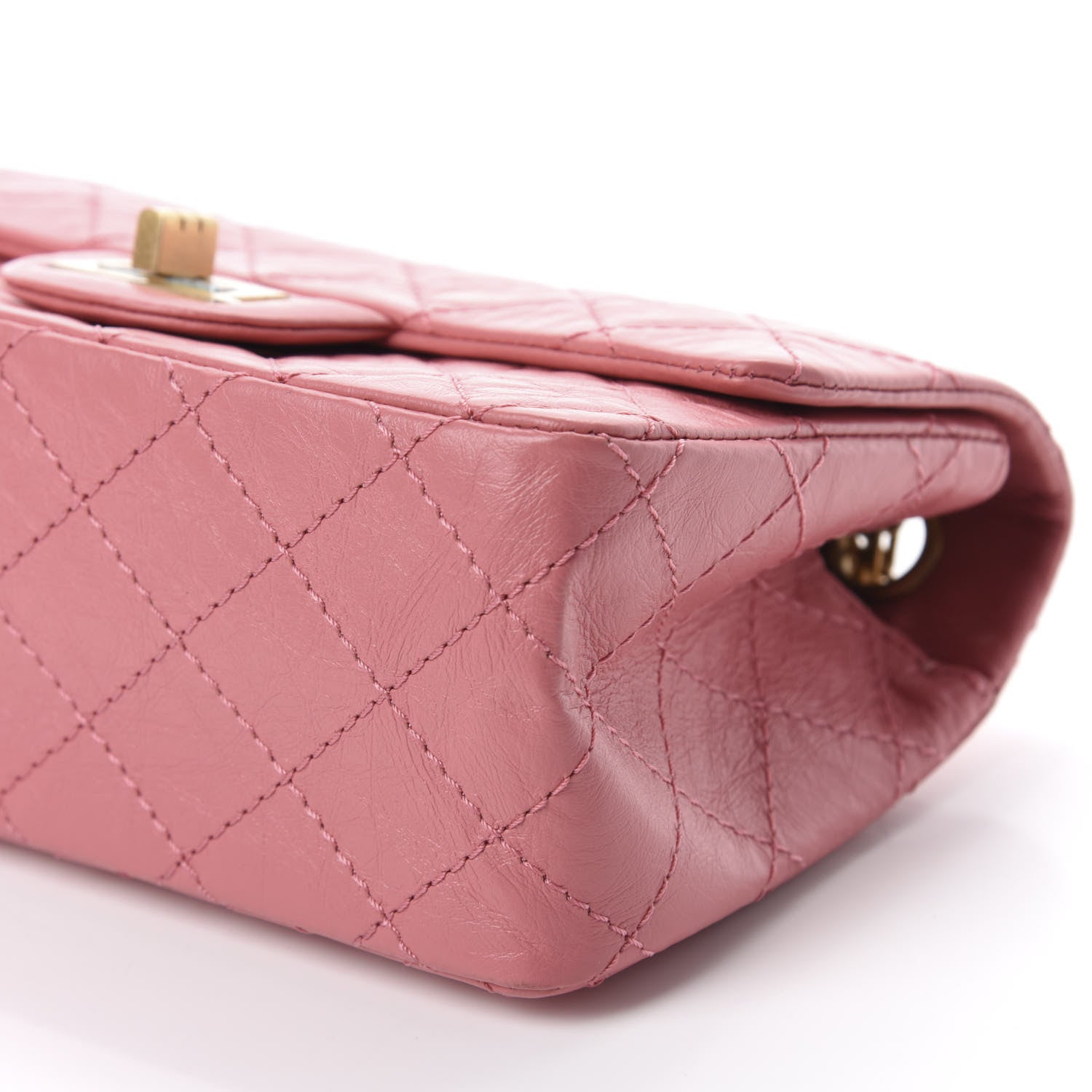 Chanel Aged Calfskin Quilted 2.55 Reissue Mini Flap Pink 7 of 11