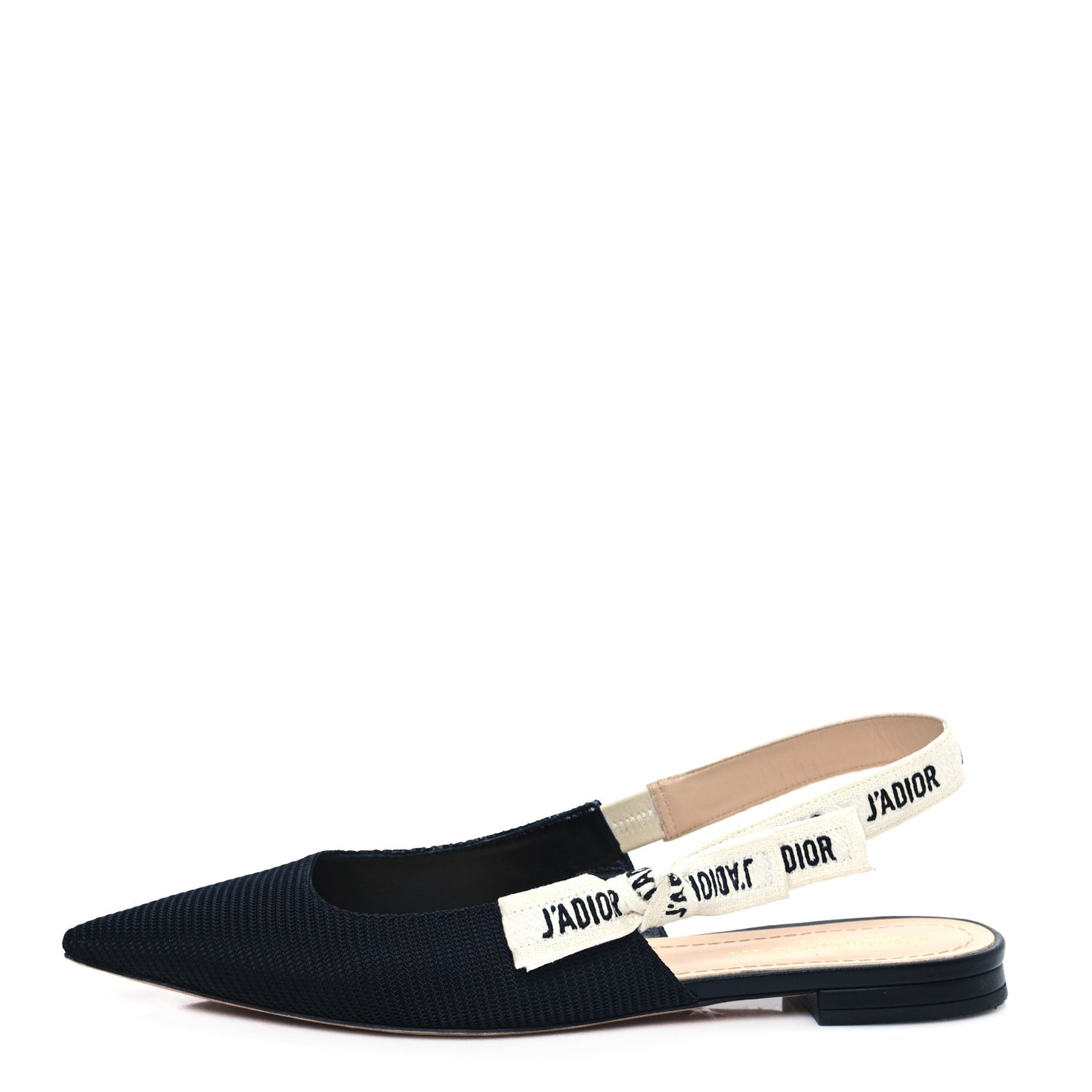 Technical Canvas Ribbon J'Adior Slingback Ballet Flats 40.5 Black