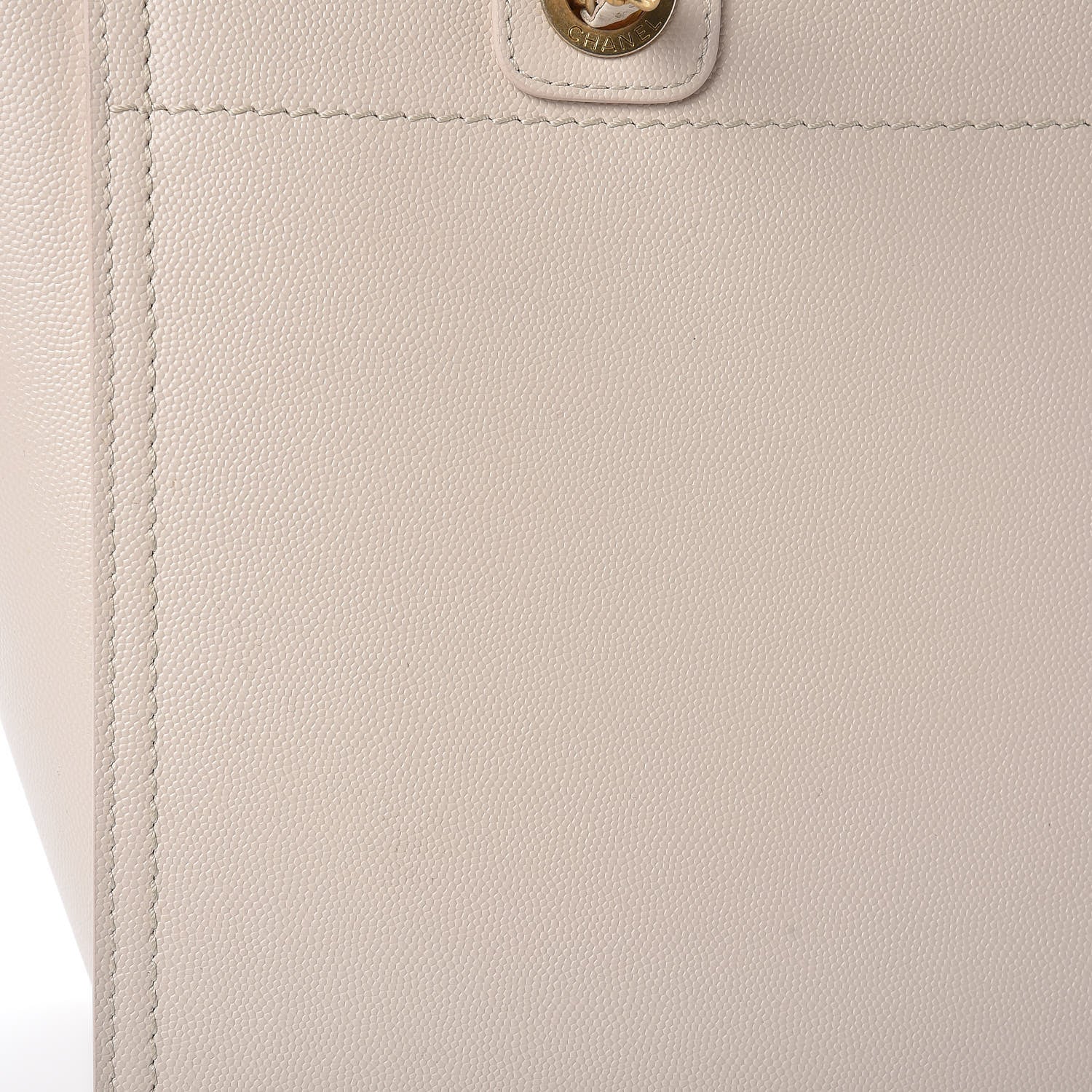Chanel Caviar Small Studded Deauville Tote Ivory 11 of 16