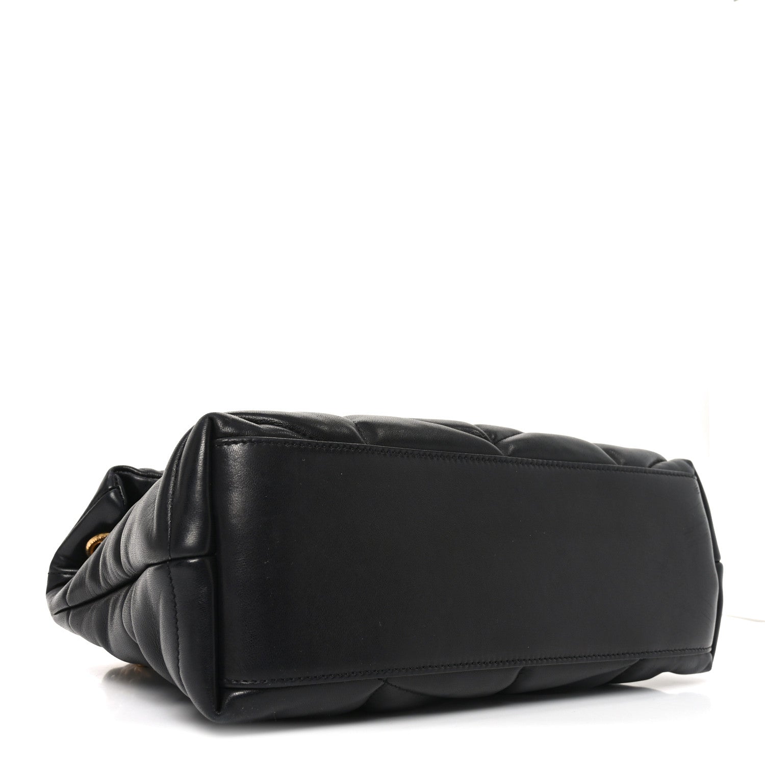 Saint Laurent Lambskin Quilted Small Loulou Puffer Monogram Chain Satchel Black 4 of 11
