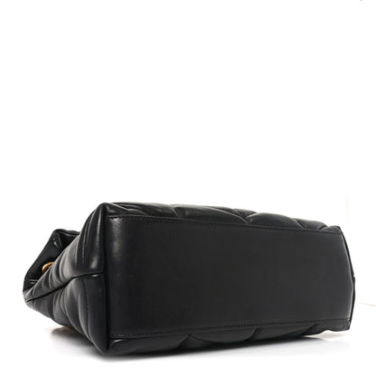 Saint Laurent Lambskin Quilted Small Loulou Puffer Monogram Chain Satchel Black 4 of 11
