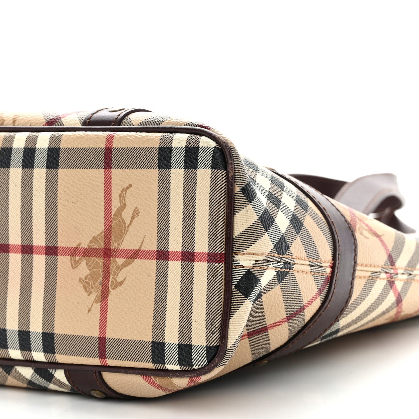 Haymarket Check Studded Tote Chocolate