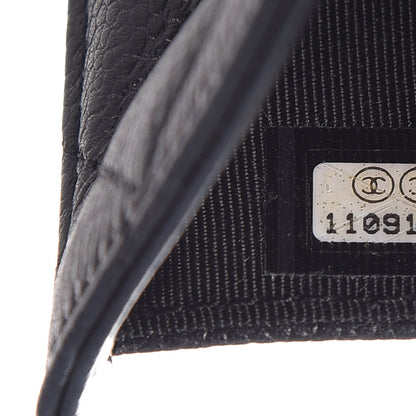 Chanel Caviar Quilted Large Flap Wallet Black 8 of 9