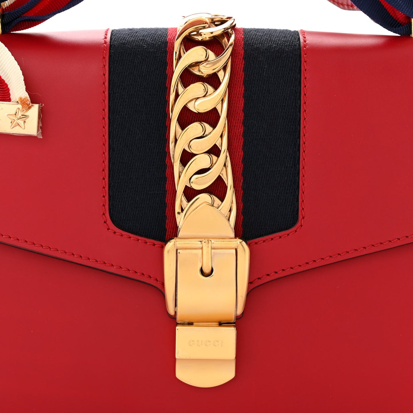 Calfskin Small Sylvie Shoulder Bag Hibiscus Red