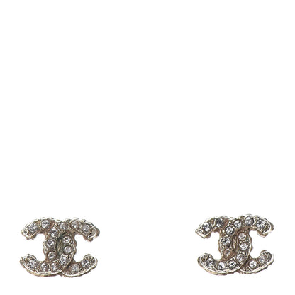 Chanel Crystal CC Earrings Silver 1 of 3