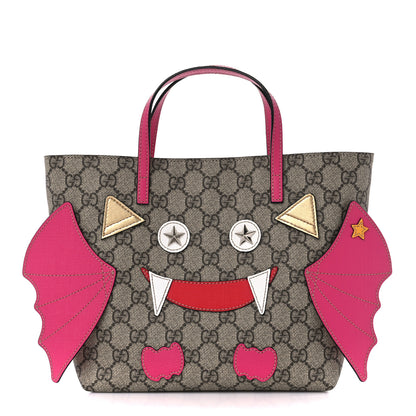 Gucci GG Supreme Monogram Kids Bat Tote 1 of 11