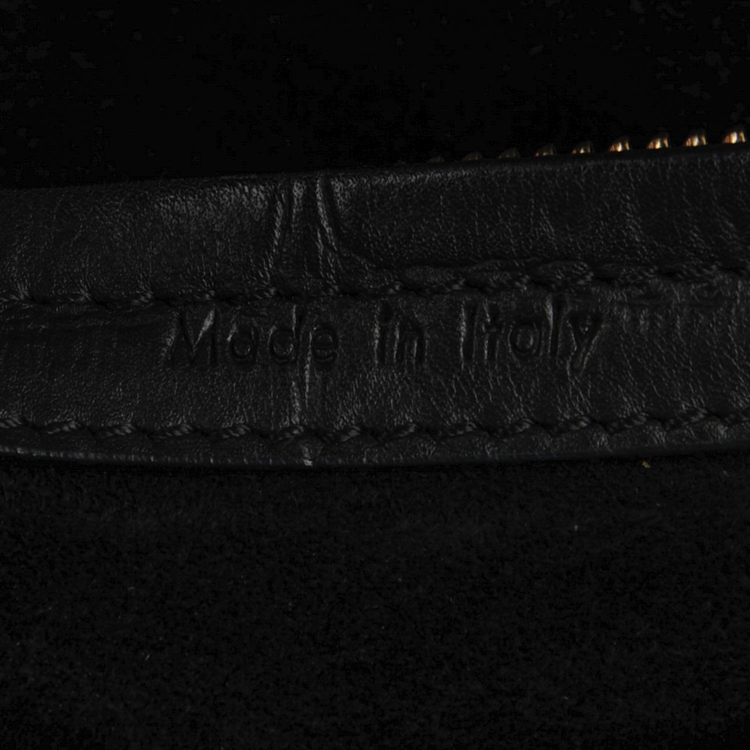 Celine Crocodile Embossed Calfskin Medium Phantom Luggage Black 6 of 8