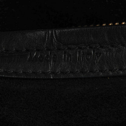 Celine Crocodile Embossed Calfskin Medium Phantom Luggage Black 6 of 8