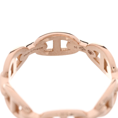 Hermes 18K Rose Gold PM Chaine d'Ancre Enchainee Ring 56 7.5 5 of 6