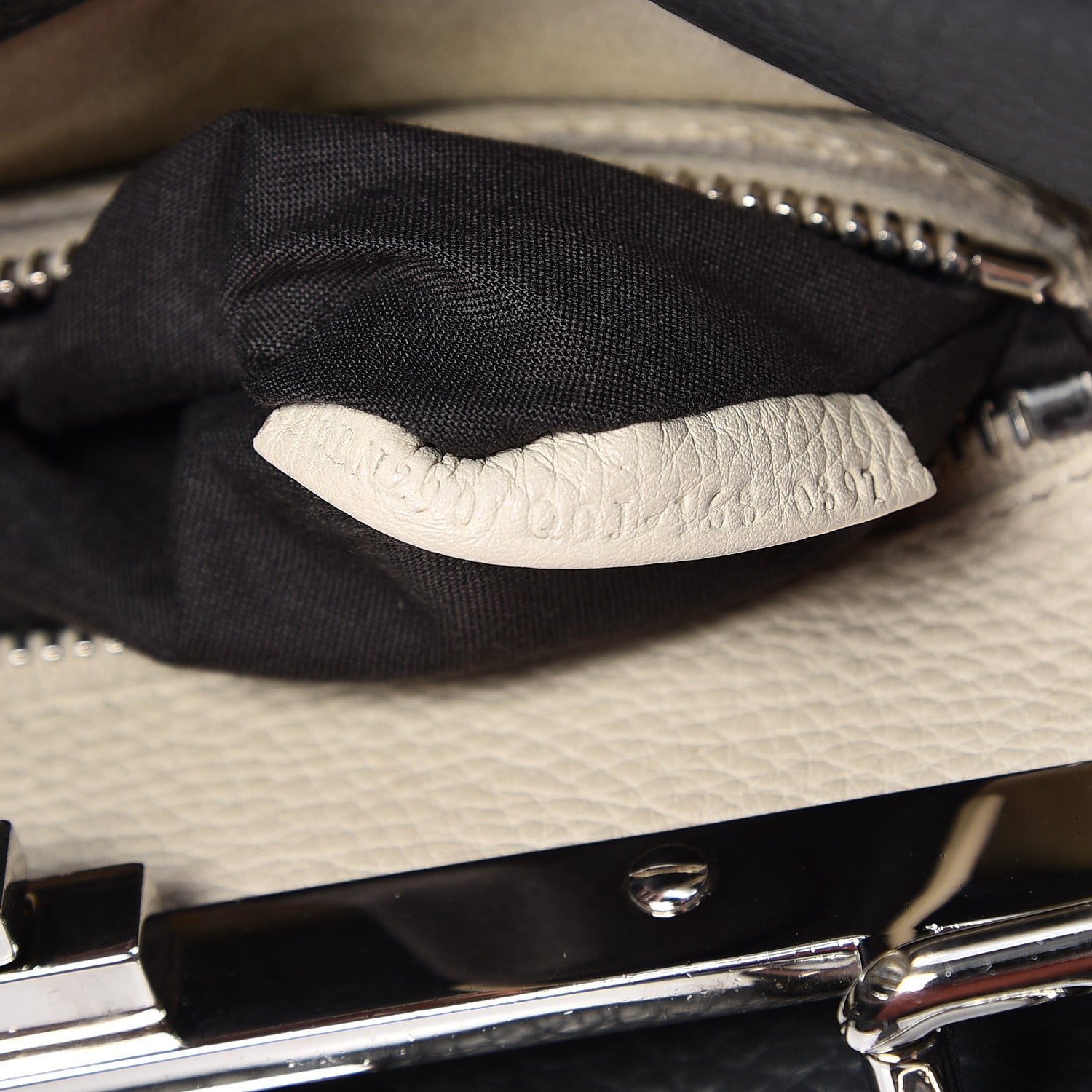 Fendi Cuoio Romano Selleria Bi-Color Large Peekaboo Iconic Satchel Asfalto Latte 10 of 13