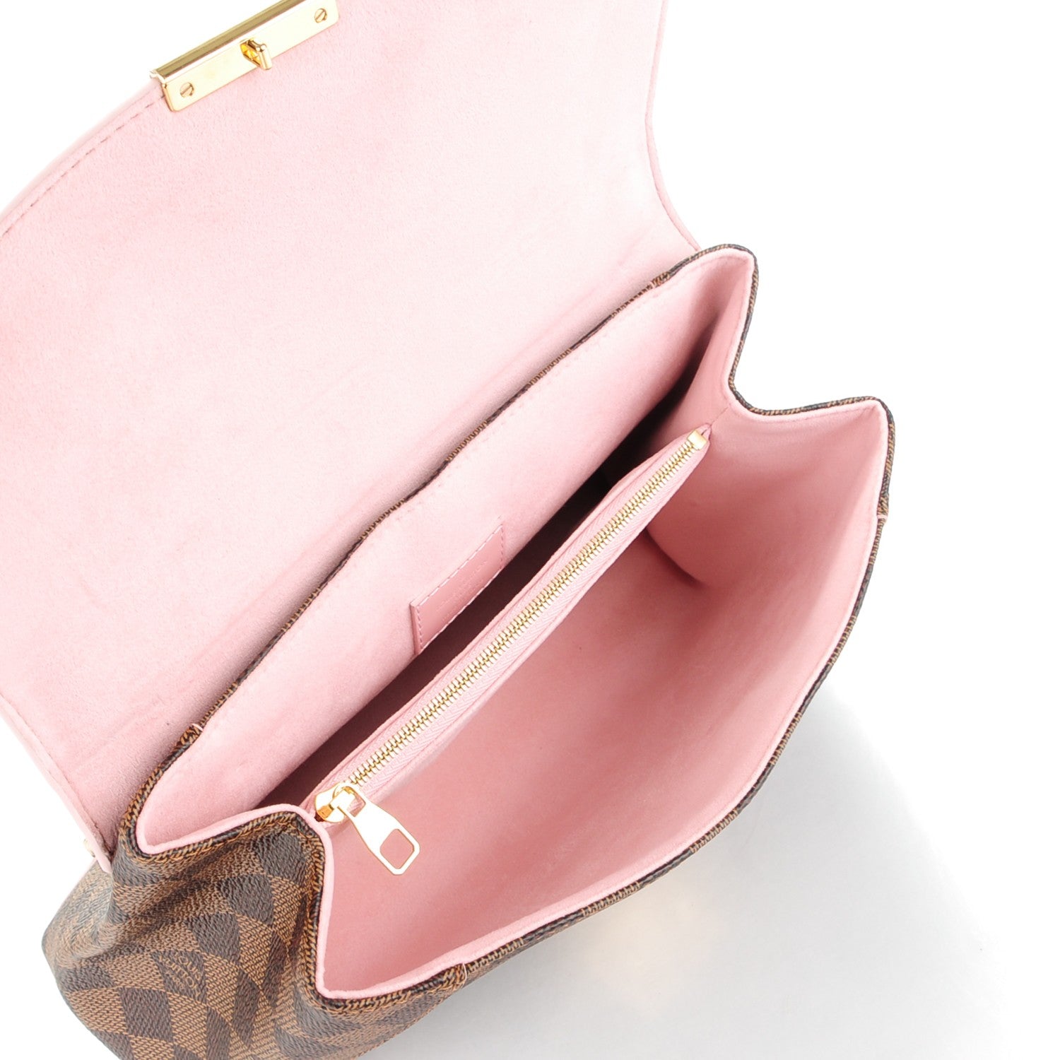Louis Vuitton Damier Ebene Caissa Clutch Rose Ballerine 5 of 7