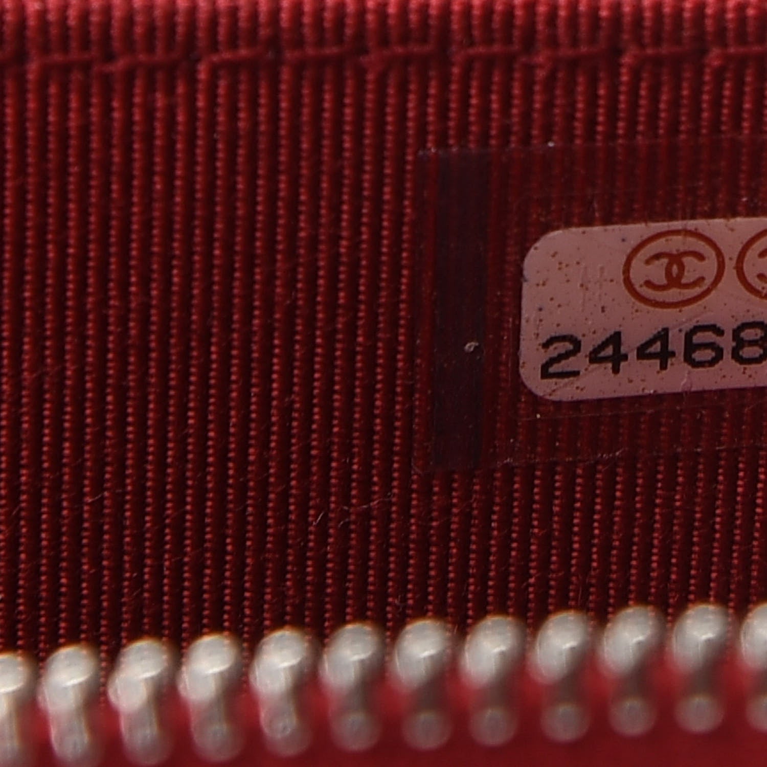 Chanel Caviar Quilted Zip Coin Purse Red 7 of 7