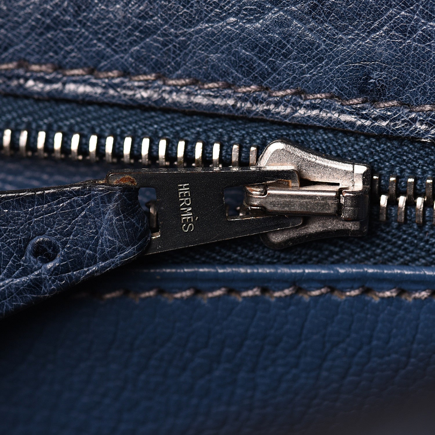 Hermes Ostrich Kelly Sellier 28 Bleu Roi 25 of 49