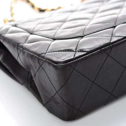 Chanel Lambskin Quilted Medium Double Flap Black 14 of 22