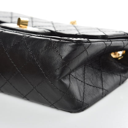 Chanel Aged Calfskin Quilted 2.55 Reissue Mini Flap Black 9 of 10