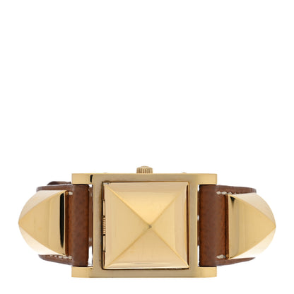 Hermes Stainless Steel Courchevel 23mm Medor Quartz Watch Gold 2 of 5