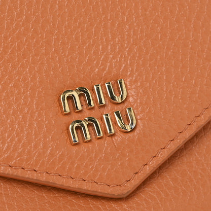 Miu Miu Vitello Phenix Card Holder Papaya 8 of 8
