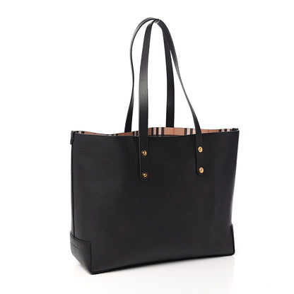 Burberry Calfskin Crest Embossed Small Tote Black 2 of 13