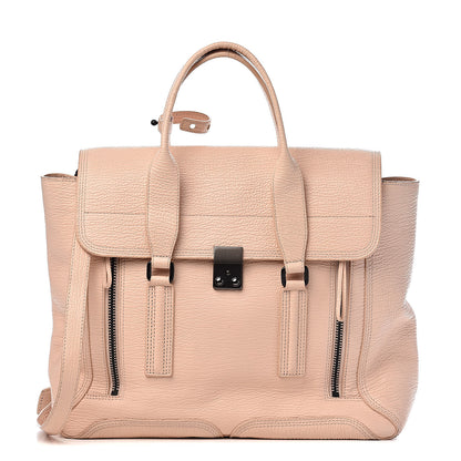 3.1 Phillip Lim 3.1 Textured Calfskin Large Pashli Satchel Blush 1 of 11
