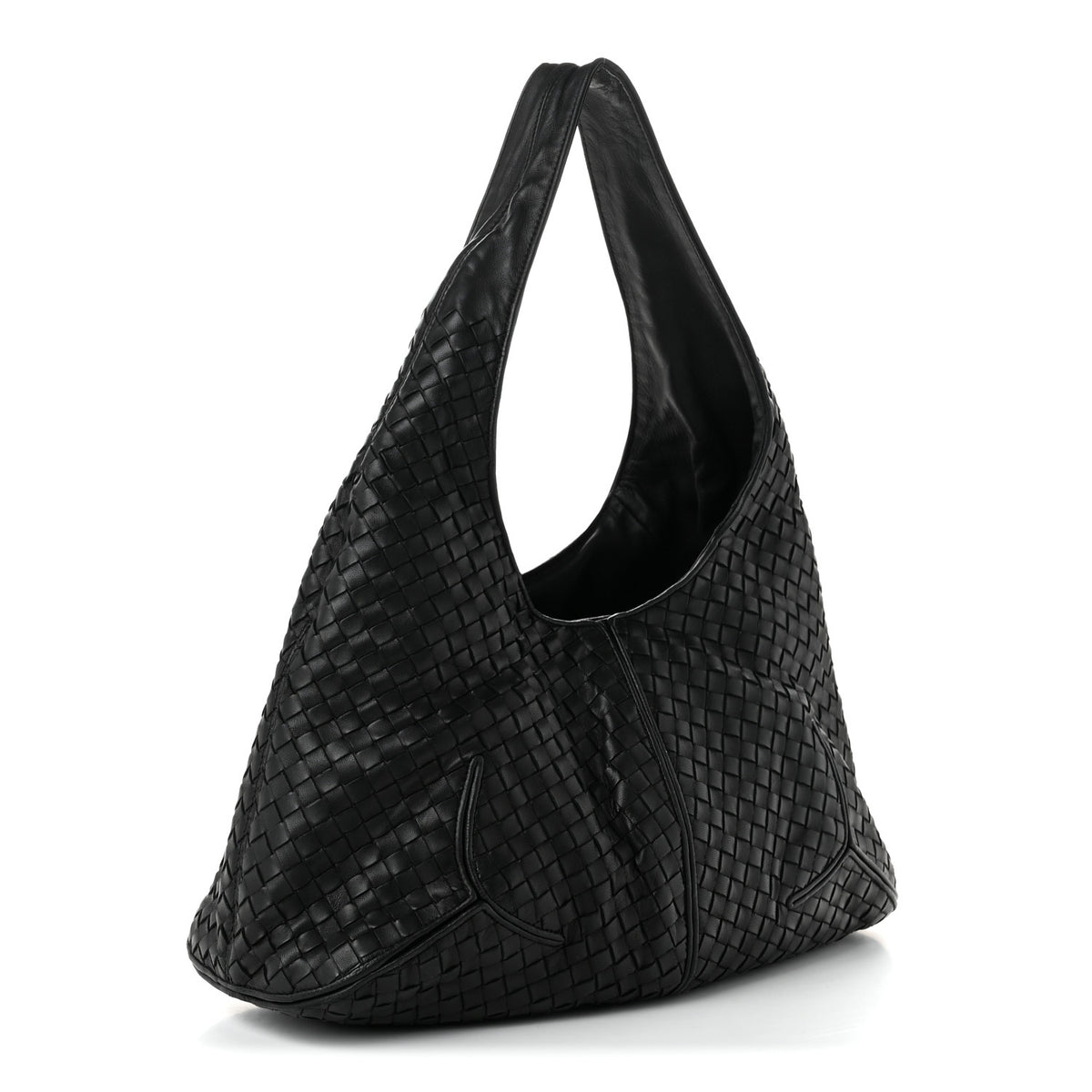 Nappa Intrecciato Ball Hobo Black