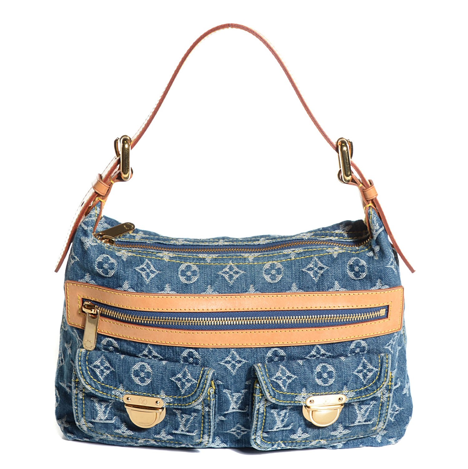 Louis Vuitton Monogram Denim Baggy PM Blue 1 of 7