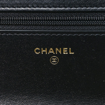Chanel Tweed Quilted Chanel 19 Wallet On Chain WOC Black Beige 6 of 10