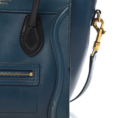 Celine Smooth Calfskin Nano Luggage Ocean Blue 13 of 19