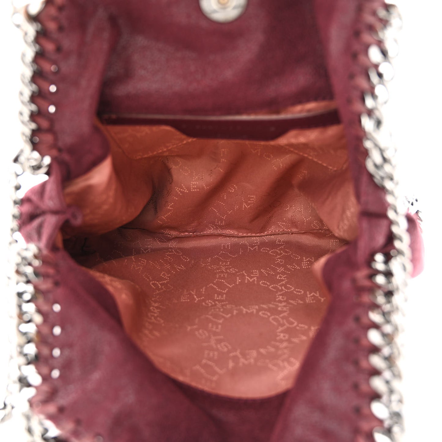 Shaggy Deer Mini Falabella Fold Over Tote Plum