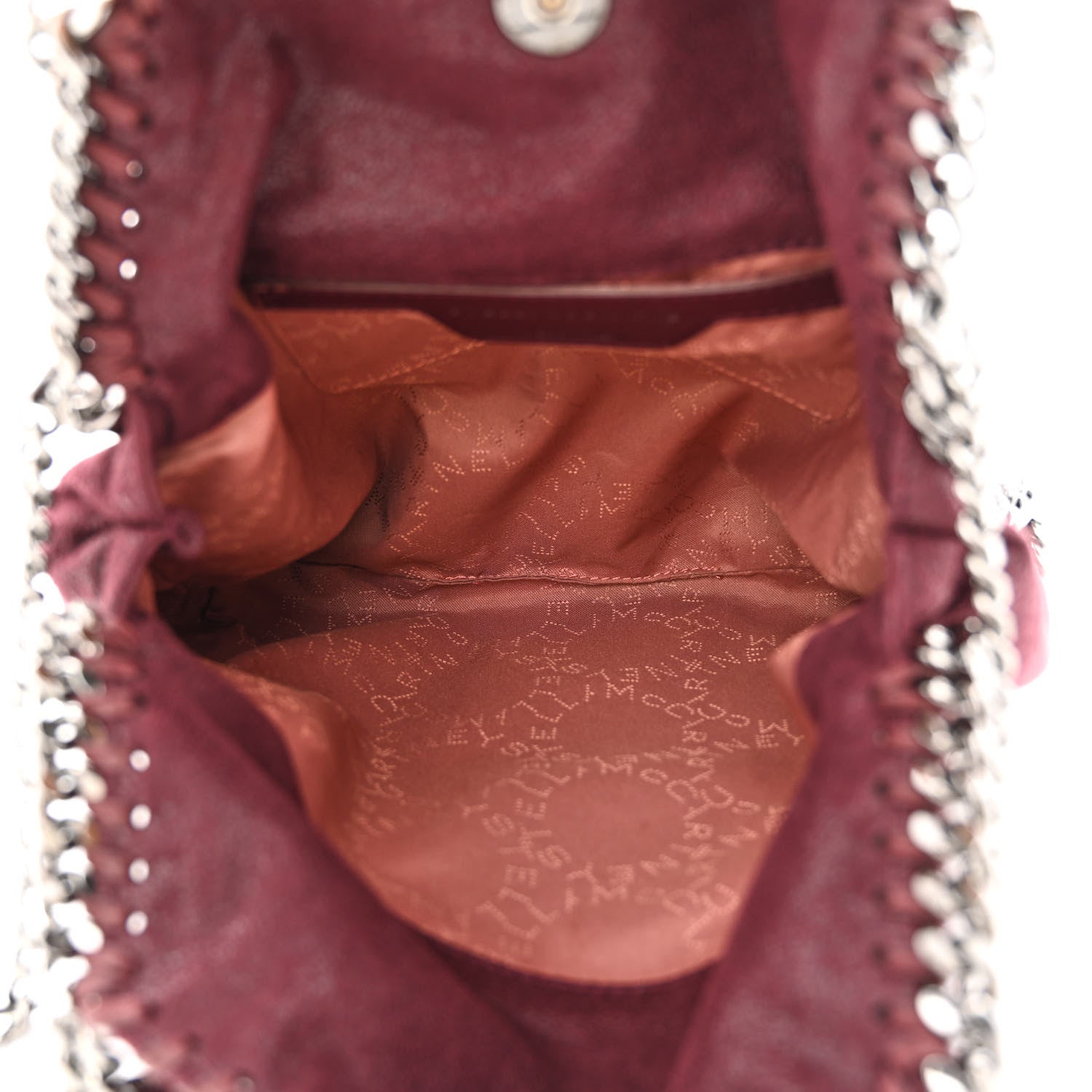 Stella McCartney Shaggy Deer Mini Falabella Fold Over Tote Plum 5 of 13