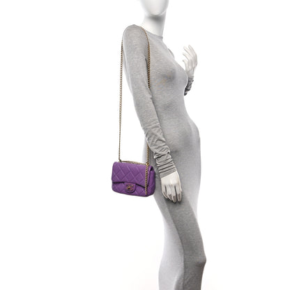 Chanel Lambskin Enamel Quilted Mini Pending CC Square Flap Purple 2 of 10