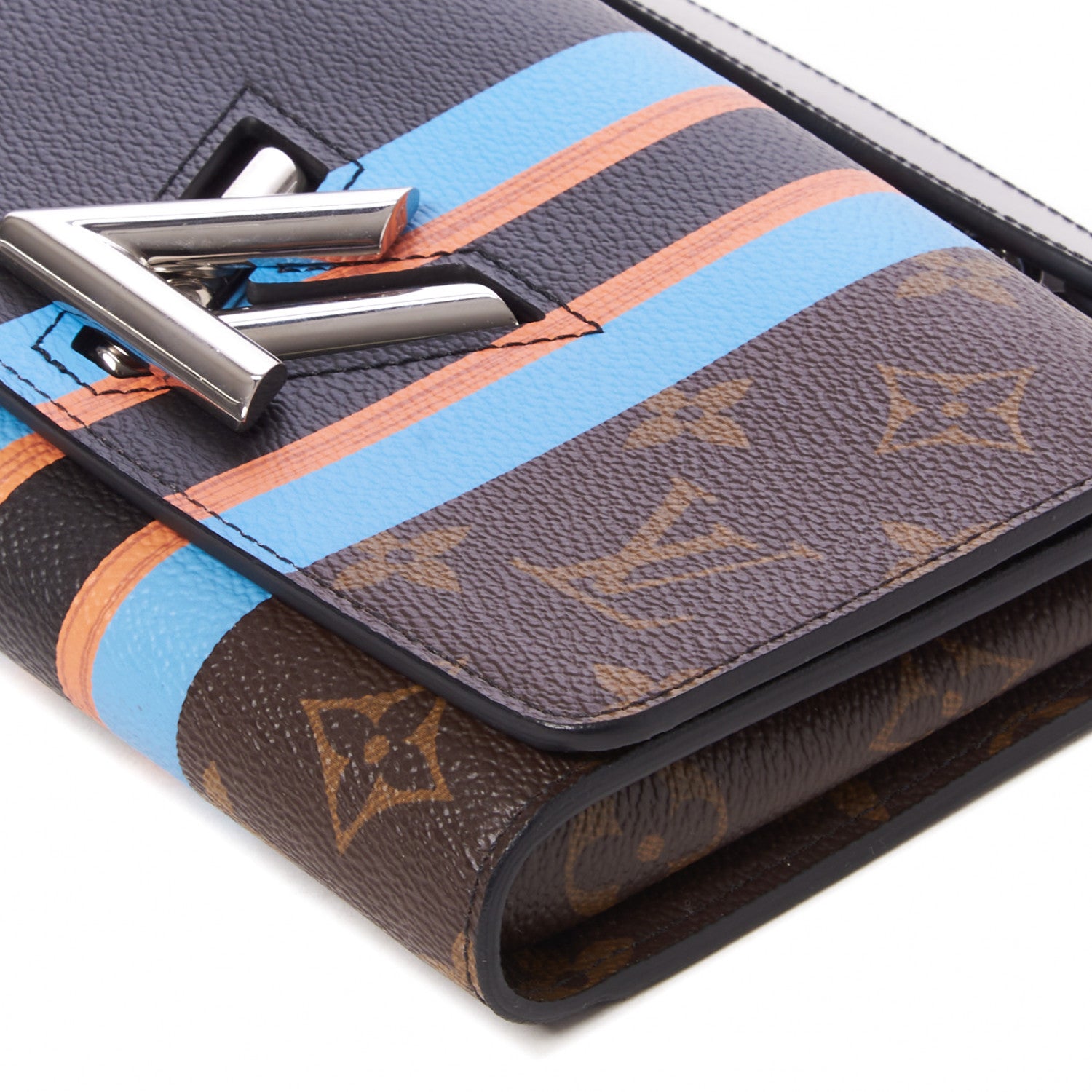 Louis Vuitton Monogram Stripe Twist Chain Wallet 5 of 8