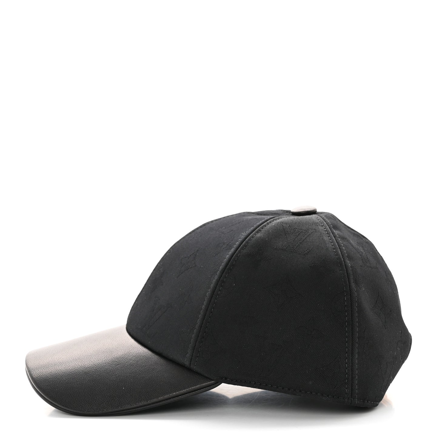 Calfskin Cotton Jacquard Monogram LV First Cap M Black