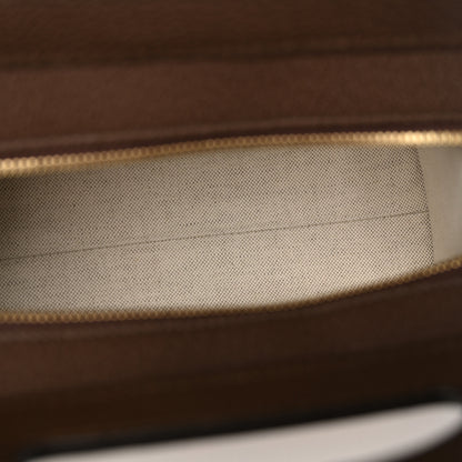 Gucci Monogram Jumbo GG Textured Dollar Calfskin Web Small Ophidia Slip Handle Tote Beige Ebony New Acero 5 of 11