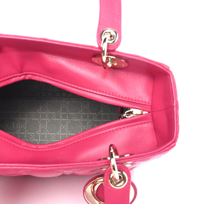Christian Dior Lambskin Cannage Medium Lady Dior Pink 4 of 4