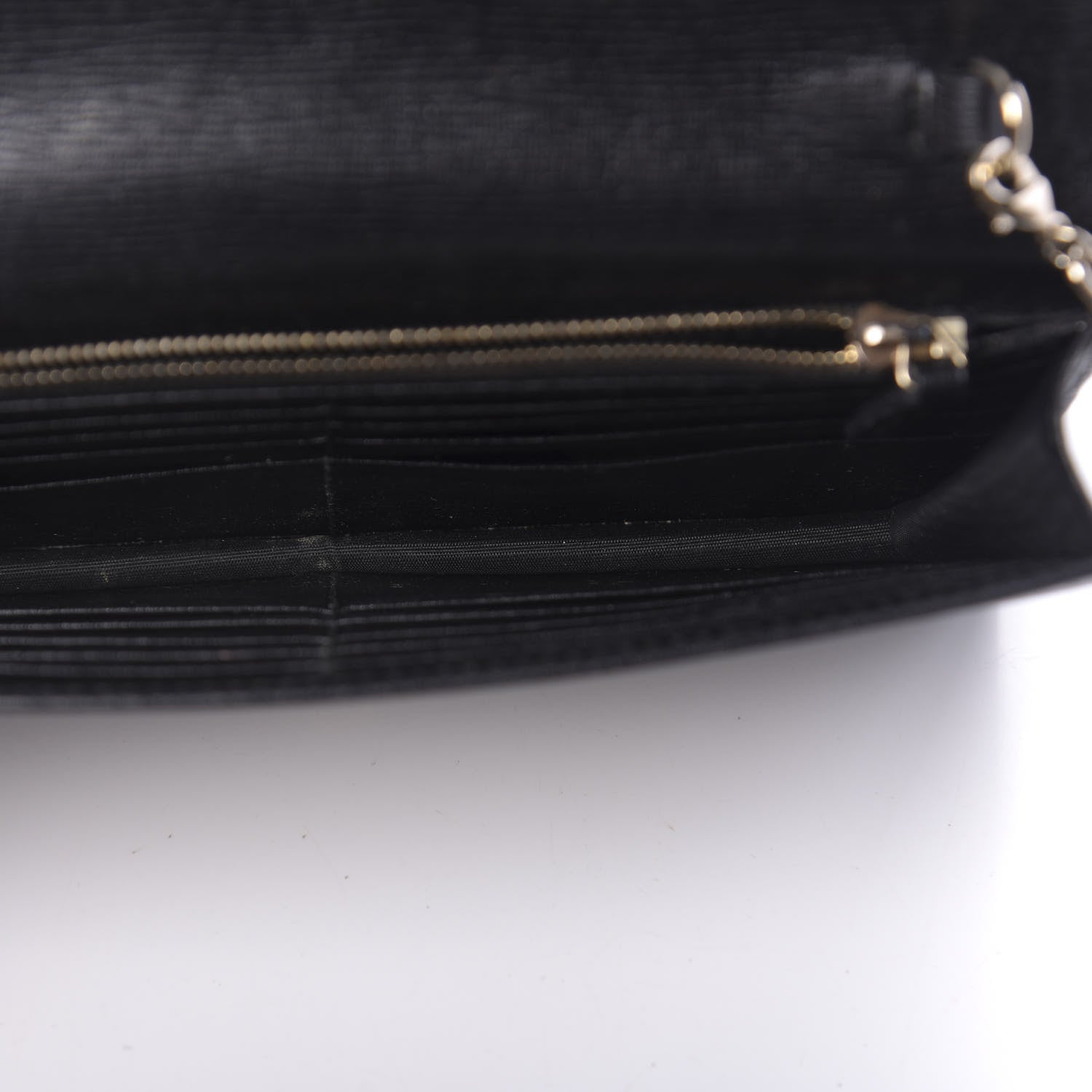 Gucci Textured Calfskin Medium Betty Chain Wallet Black 5 of 9