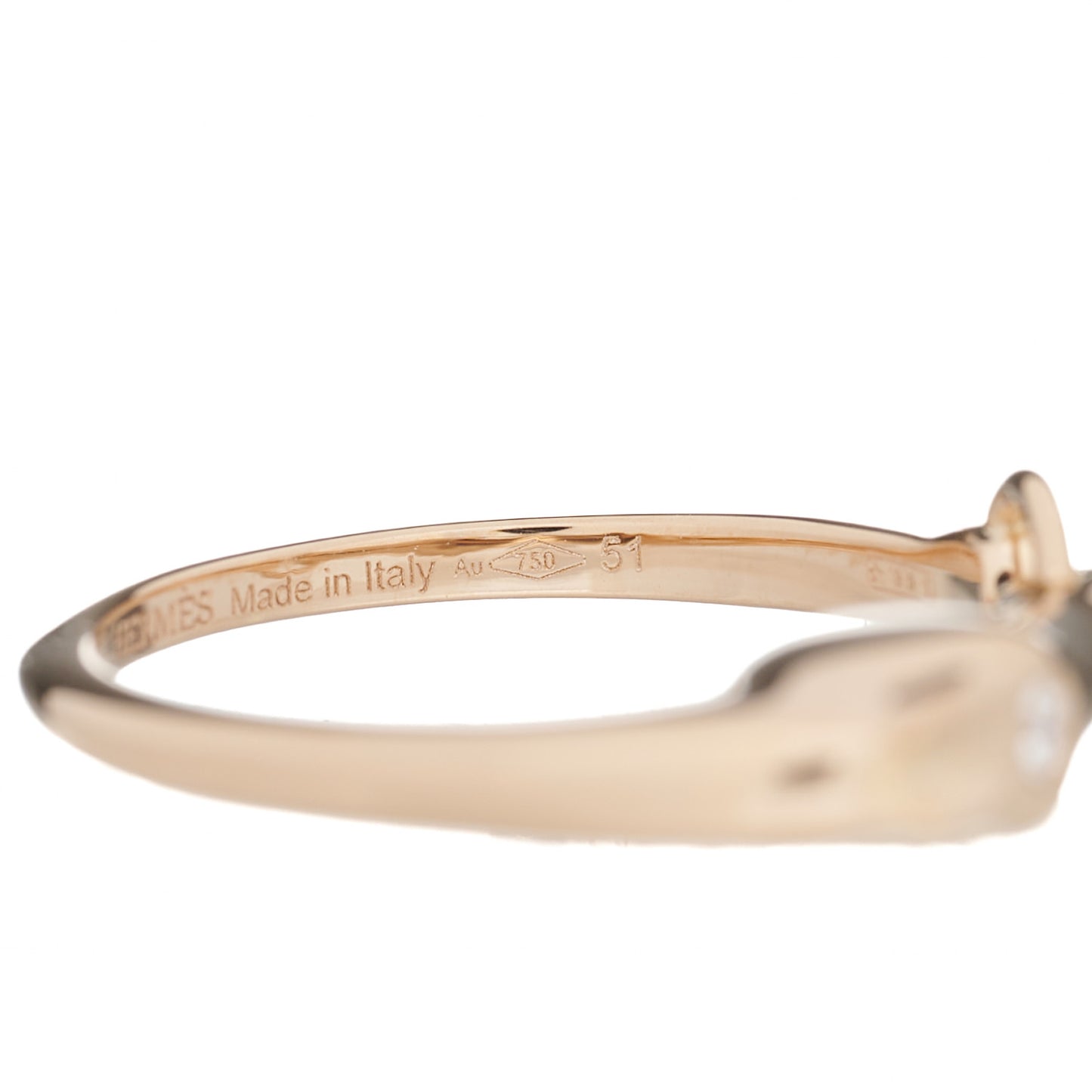 18K Rose Gold Diamond TPM Galop Ring 51 5.75