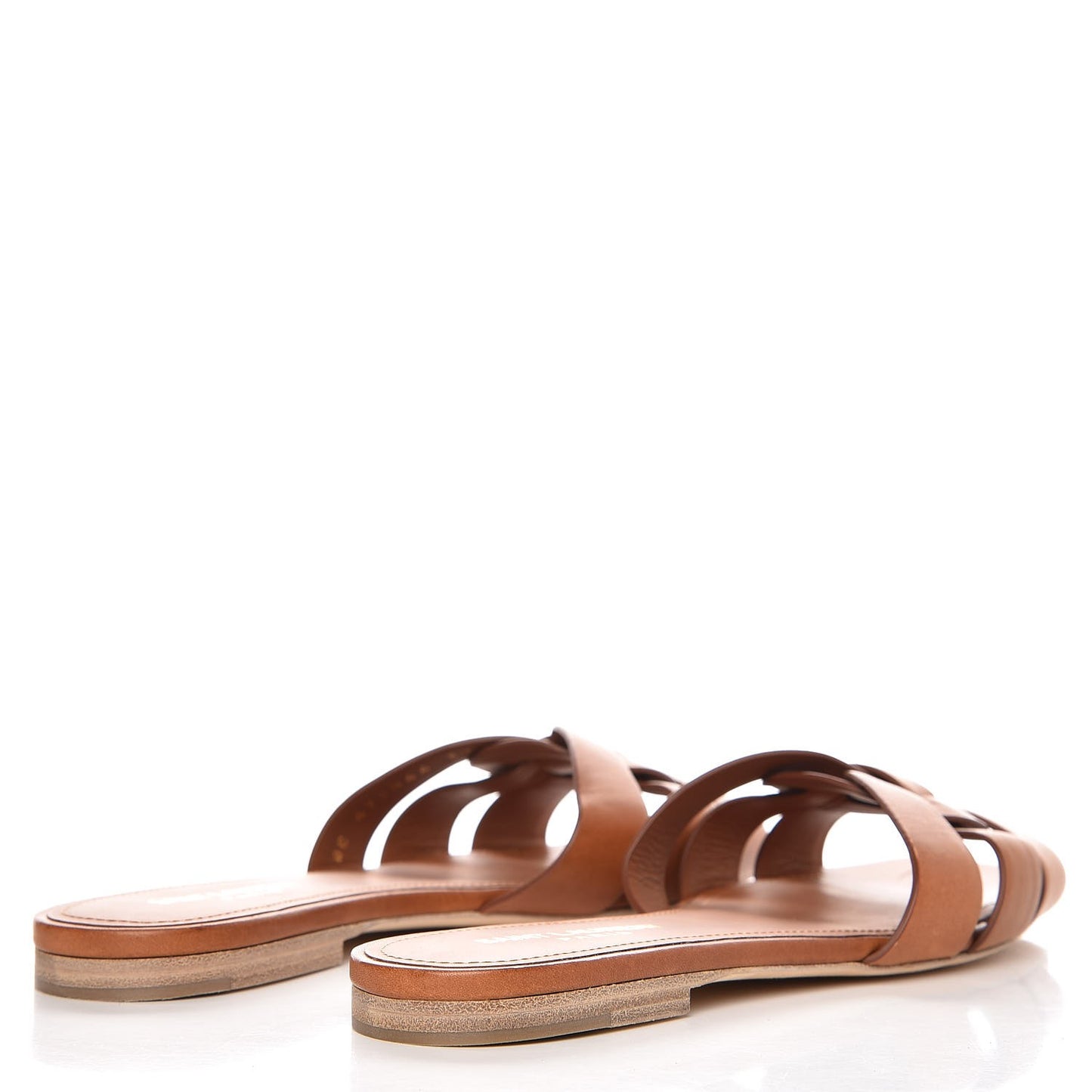 Calfskin Tribute 05 Slide Sandals 37.5 Amber