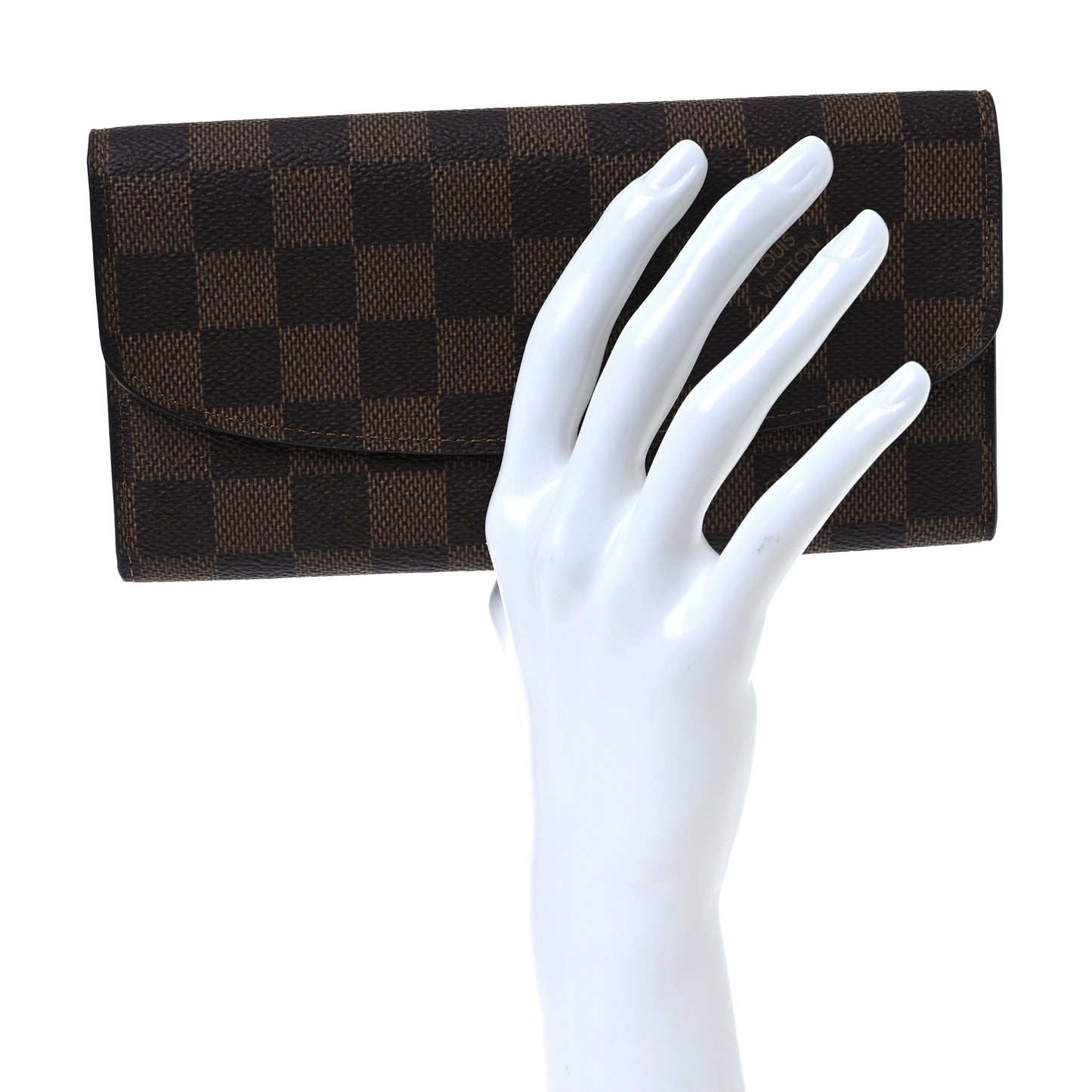Damier Ebene Emilie Wallet Red