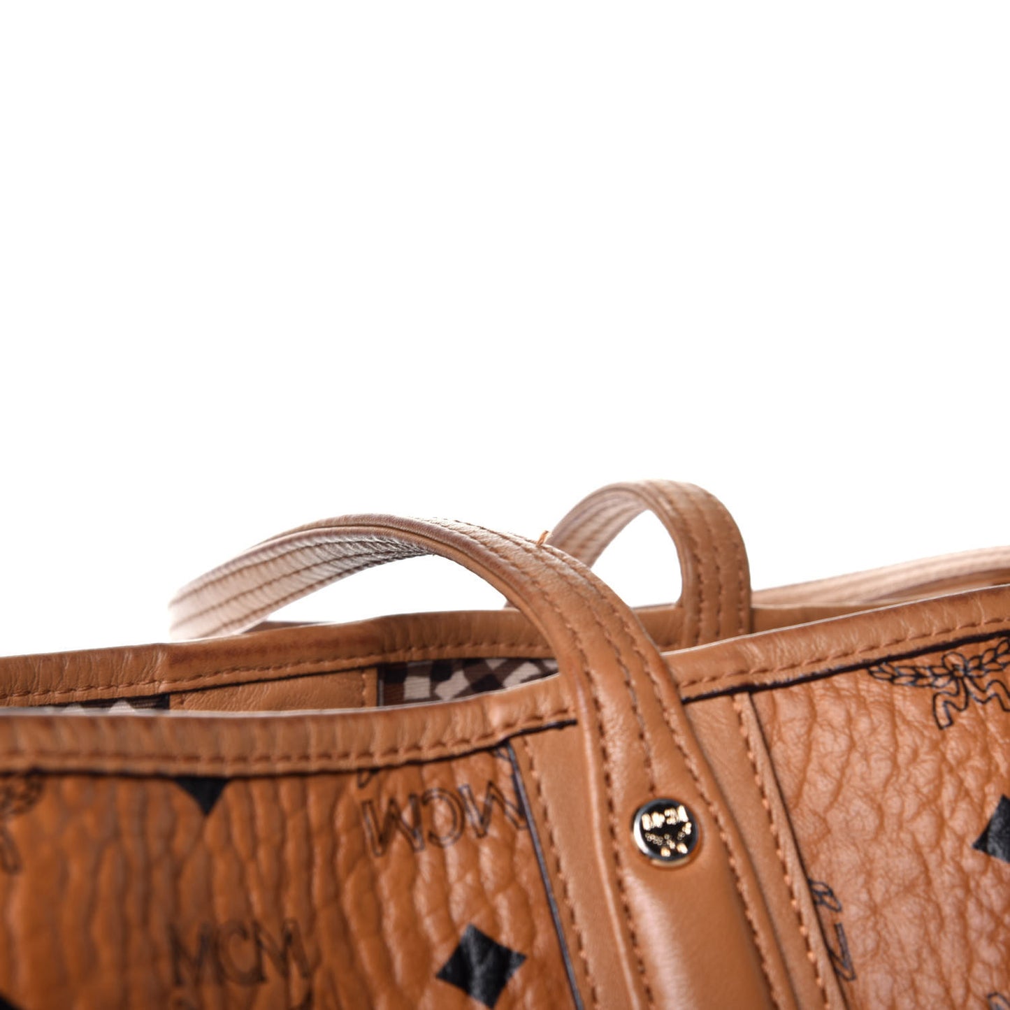 Visetos Medium Liz Reversible Shopper Tote Cognac