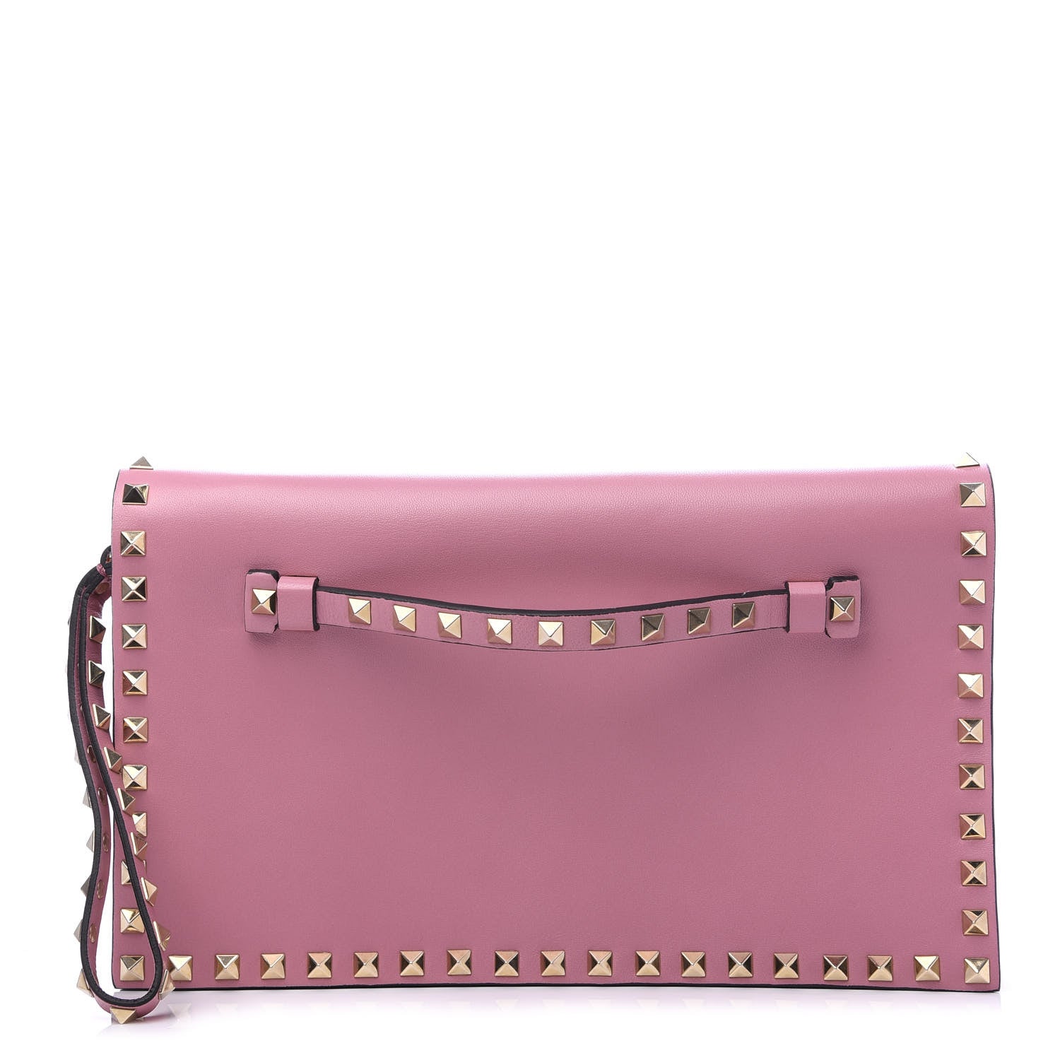 Valentino Garavani Nappa Rockstud Wristlet Clutch Ninphea 1 of 9